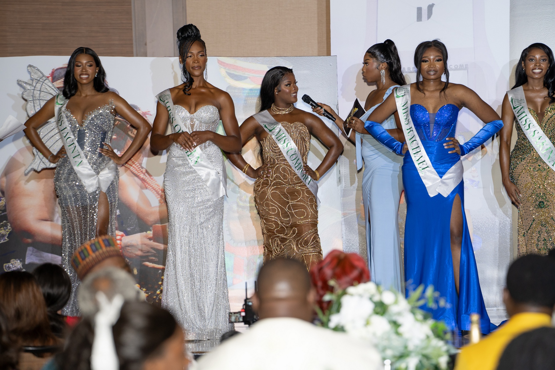 Contestants on stage